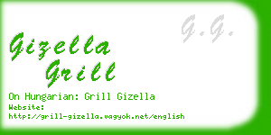 gizella grill business card